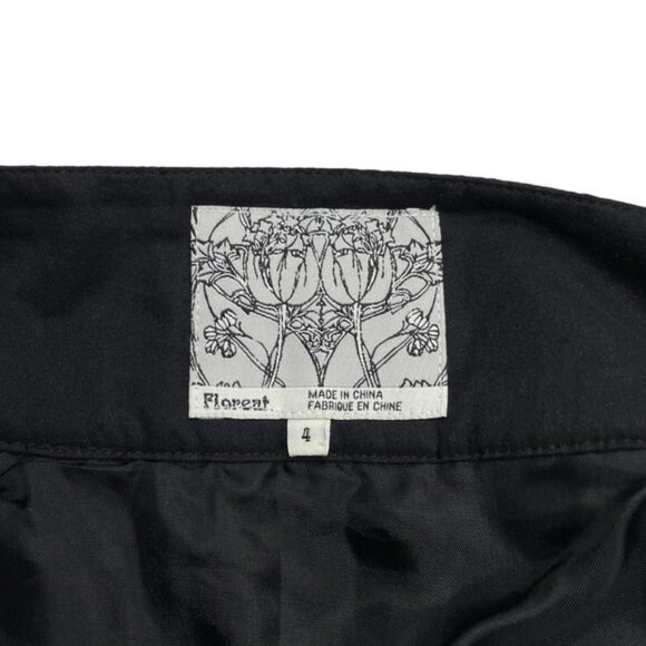 FLOREAT Anthropologie Charente Black Lace Overlay Skirt Sz 4 - Picture 4 of 4